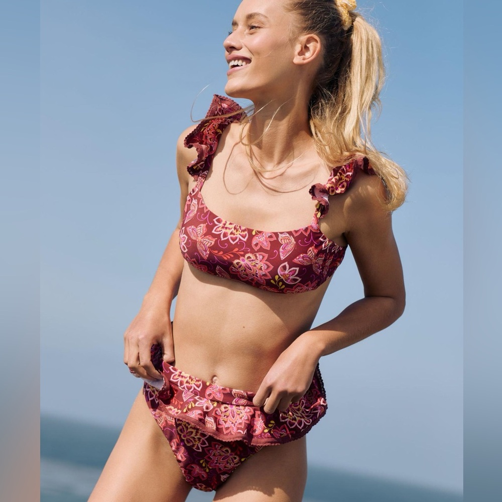 Anthropologie Fantasy Ruffled Bikini
